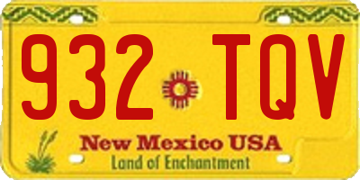 NM license plate 932TQV