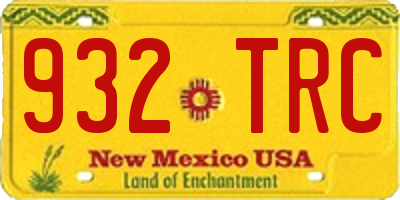 NM license plate 932TRC