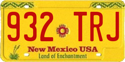 NM license plate 932TRJ