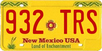 NM license plate 932TRS
