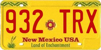 NM license plate 932TRX