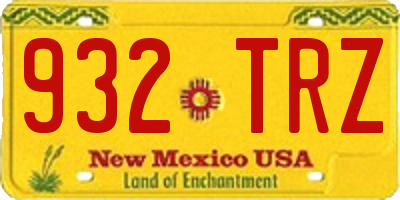 NM license plate 932TRZ