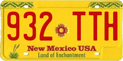 NM license plate 932TTH