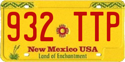 NM license plate 932TTP
