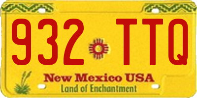 NM license plate 932TTQ
