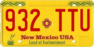 NM license plate 932TTU