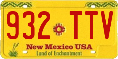 NM license plate 932TTV