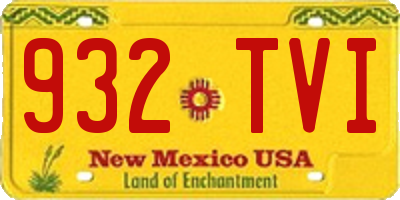NM license plate 932TVI