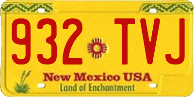 NM license plate 932TVJ
