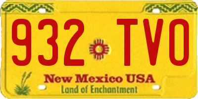 NM license plate 932TVO