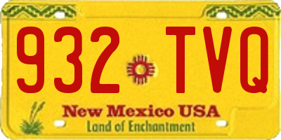 NM license plate 932TVQ