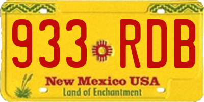 NM license plate 933RDB