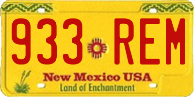 NM license plate 933REM