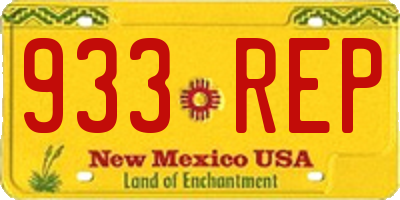 NM license plate 933REP