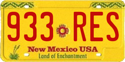 NM license plate 933RES