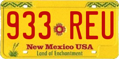 NM license plate 933REU