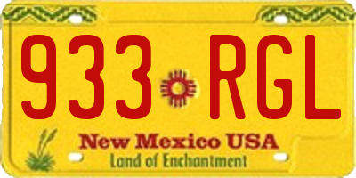 NM license plate 933RGL