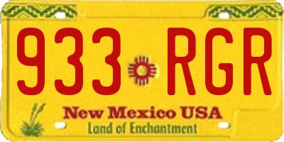 NM license plate 933RGR