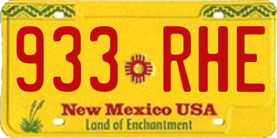 NM license plate 933RHE