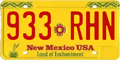 NM license plate 933RHN