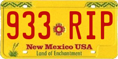 NM license plate 933RIP