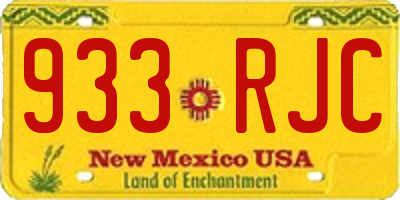 NM license plate 933RJC