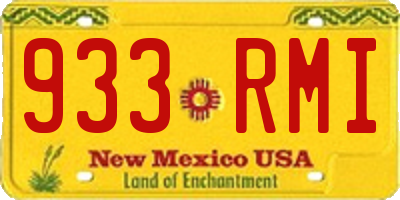 NM license plate 933RMI