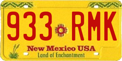 NM license plate 933RMK