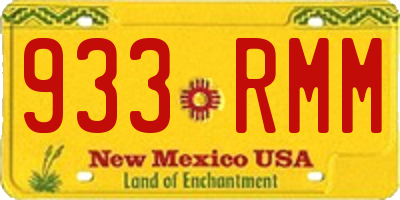 NM license plate 933RMM