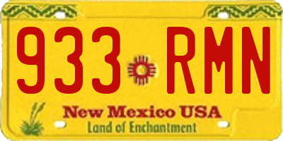 NM license plate 933RMN