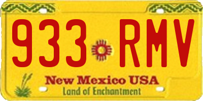 NM license plate 933RMV