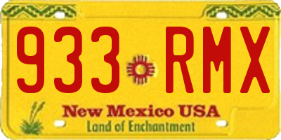 NM license plate 933RMX