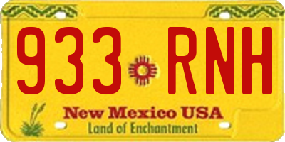 NM license plate 933RNH
