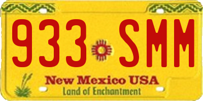 NM license plate 933SMM