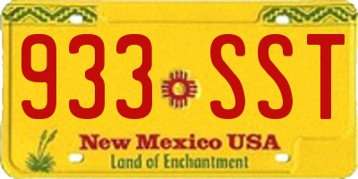 NM license plate 933SST
