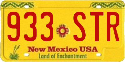 NM license plate 933STR