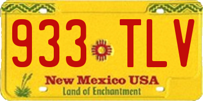 NM license plate 933TLV