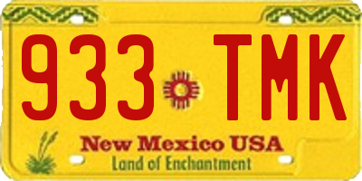 NM license plate 933TMK