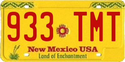 NM license plate 933TMT