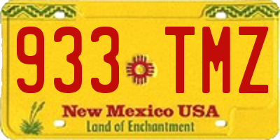 NM license plate 933TMZ
