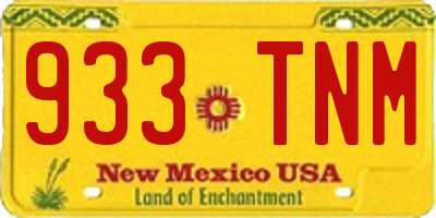 NM license plate 933TNM