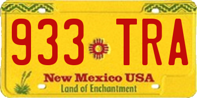 NM license plate 933TRA