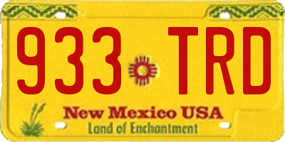 NM license plate 933TRD