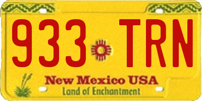 NM license plate 933TRN