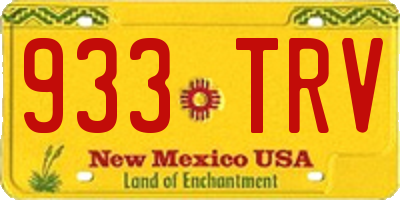 NM license plate 933TRV