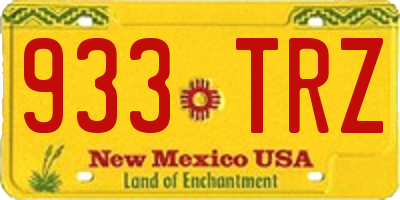 NM license plate 933TRZ