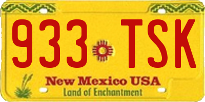 NM license plate 933TSK