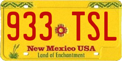NM license plate 933TSL