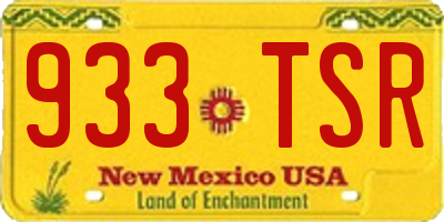NM license plate 933TSR