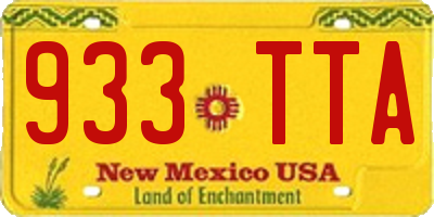 NM license plate 933TTA